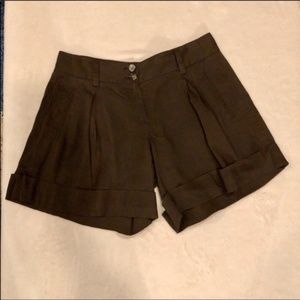 Theory Chocolate Brown Linen Blend Shorts Size 2